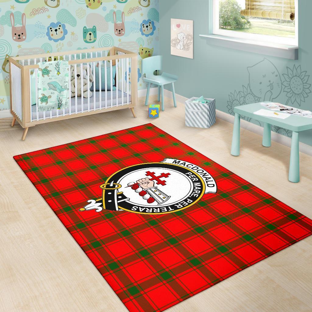 Macdonald (Of Sleat) Tartan Crest Area Rug