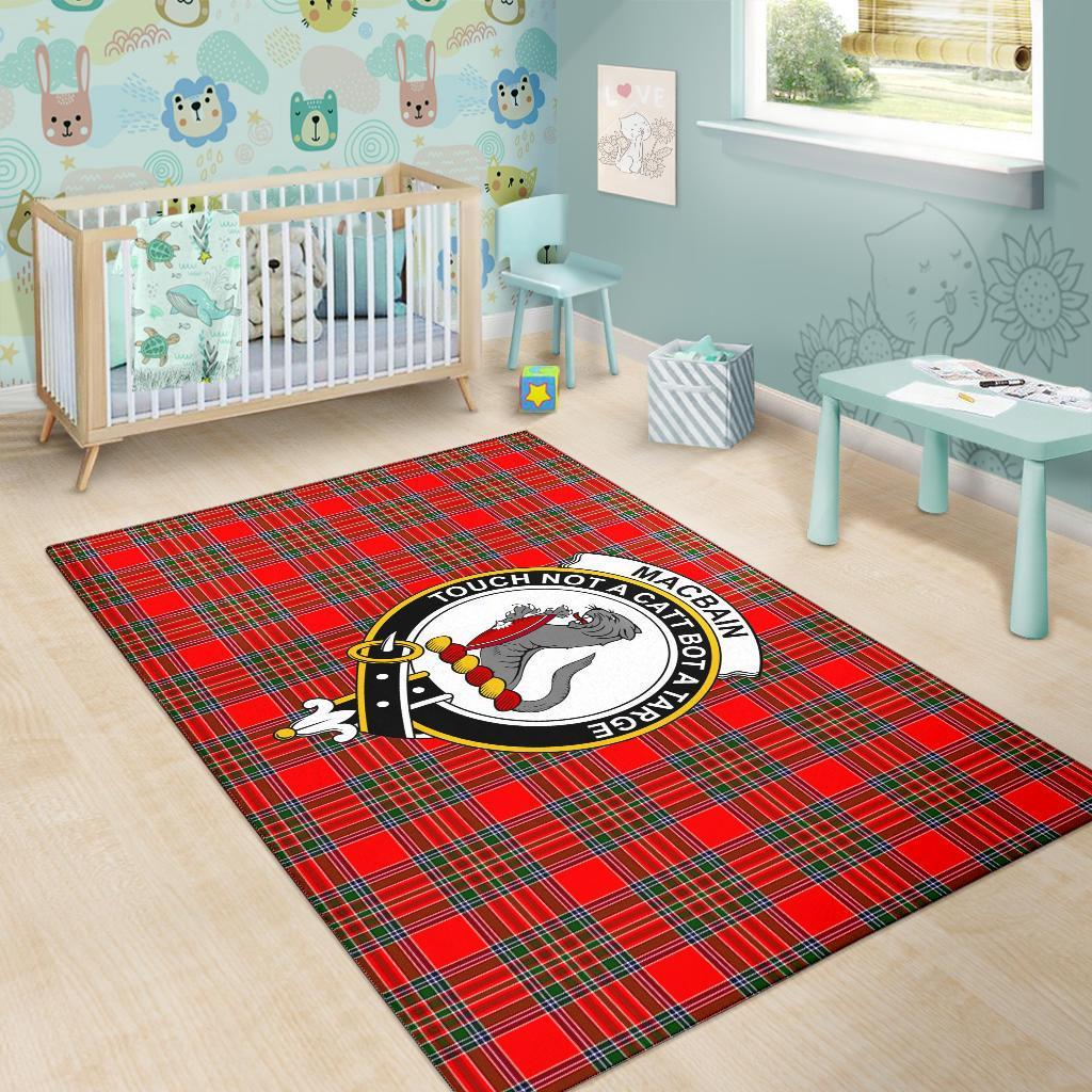 Macbain Tartan Crest Area Rug