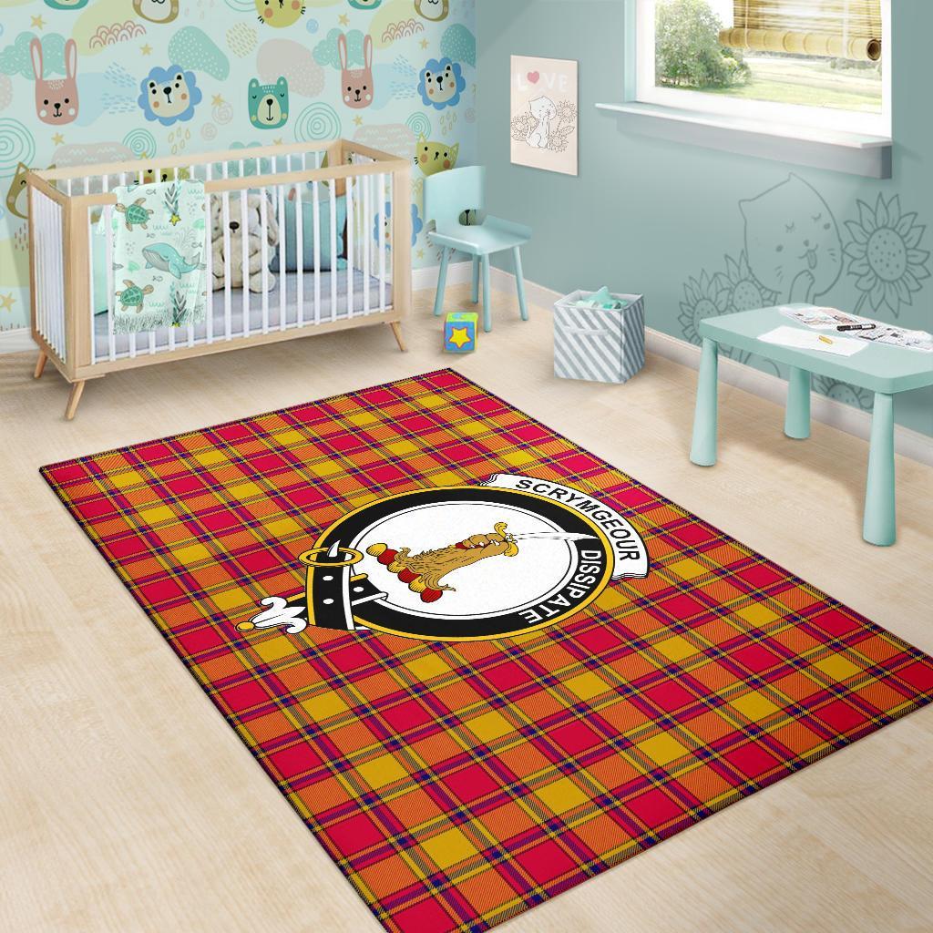 Scrymgeour Tartan Crest Area Rug