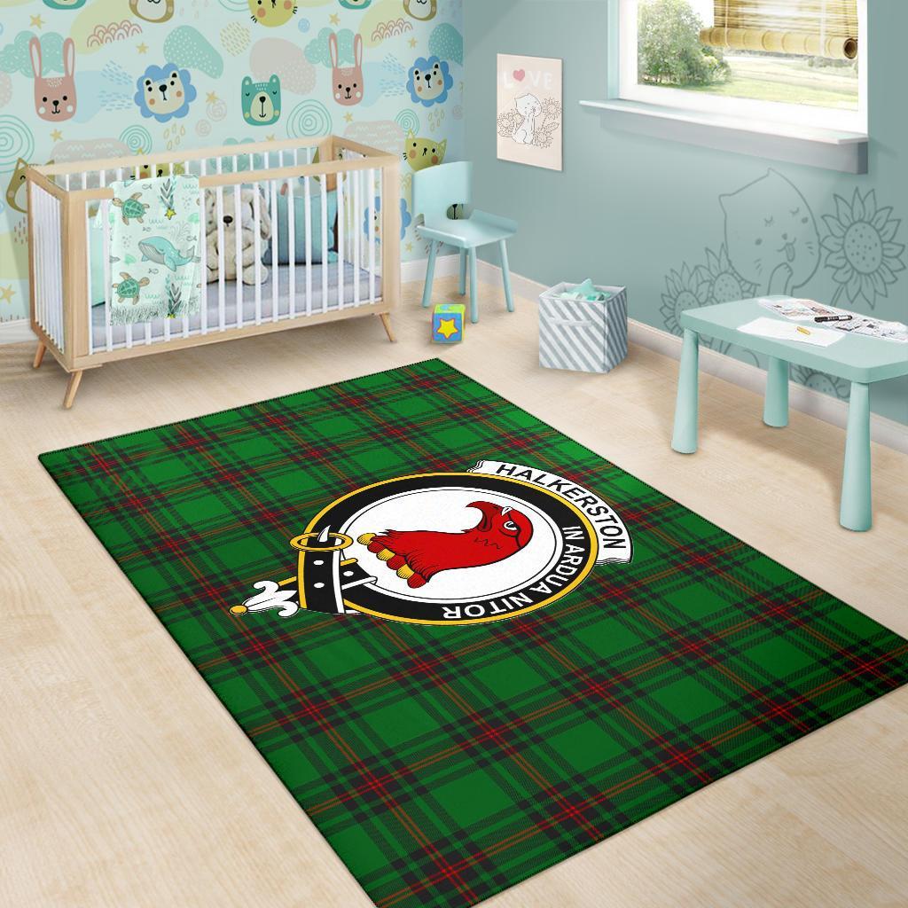 Halkerston Tartan Crest Area Rug