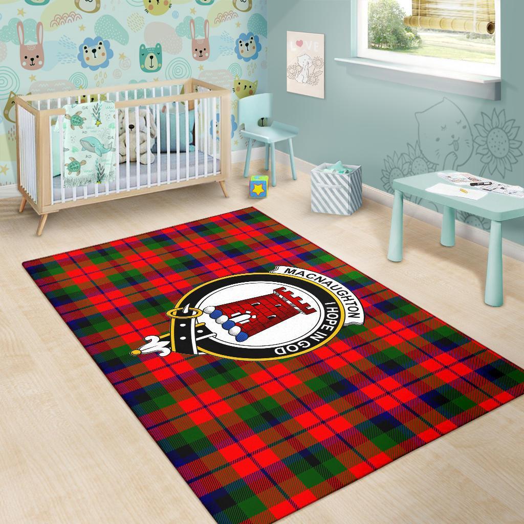 MacNaughton Modern Tartan Crest Area Rug