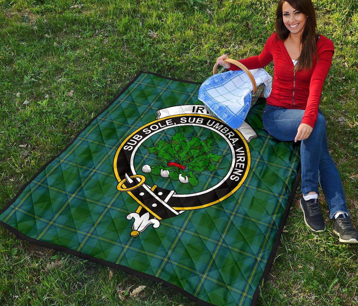 Irving of Bonshaw Tartan Crest Quilt - SP