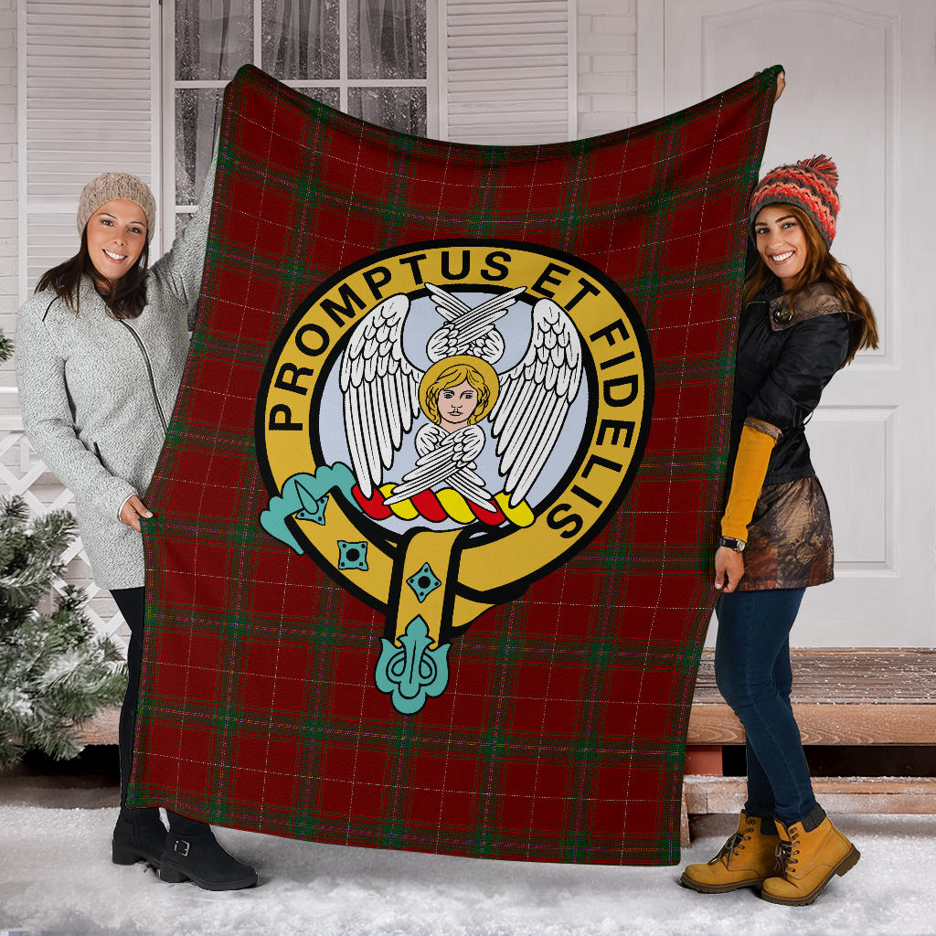 Carruthers Family Tartan Official Crest Blanket - 3 Sizes