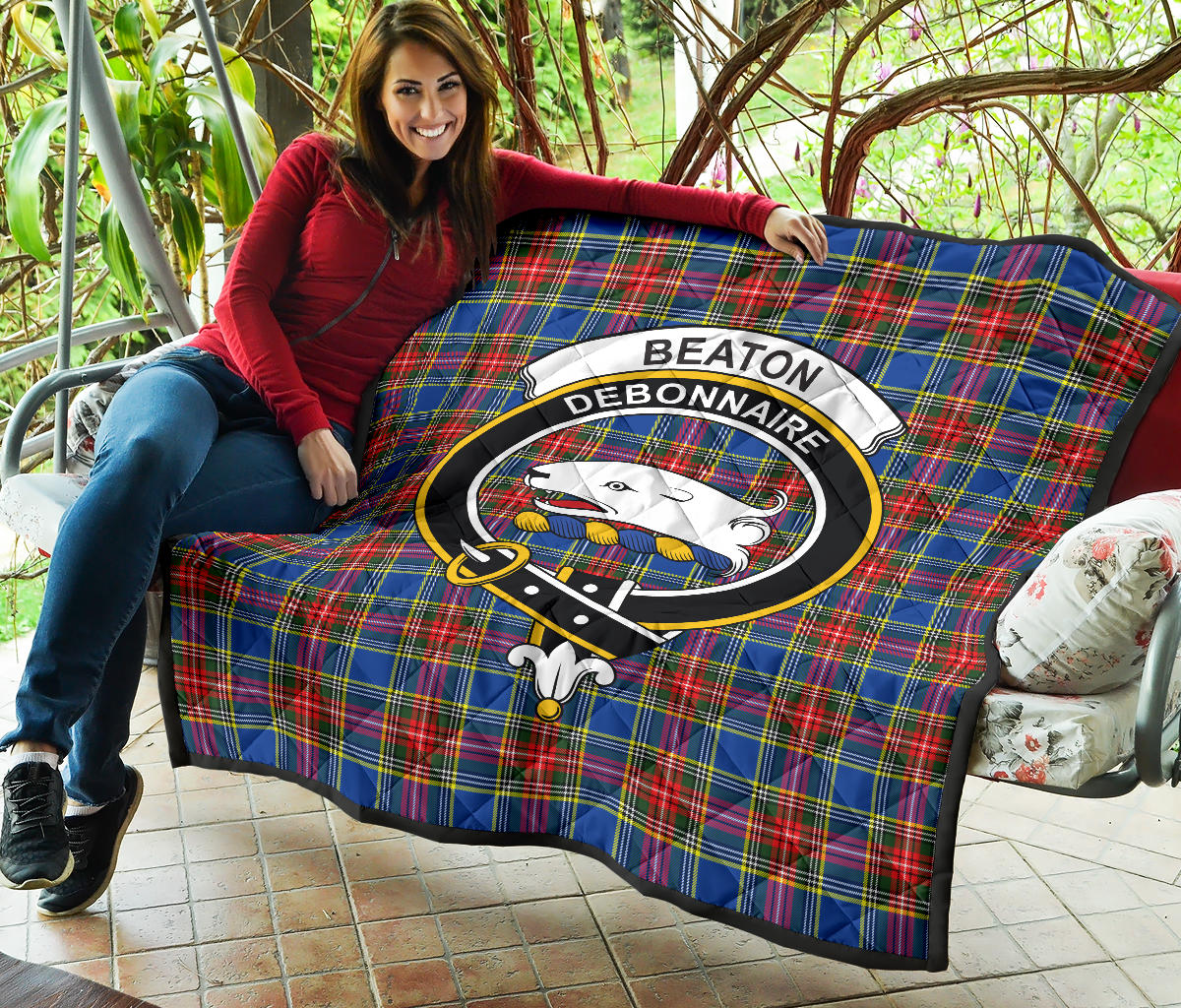 Beaton Family Tartan Crest Quilt - SP