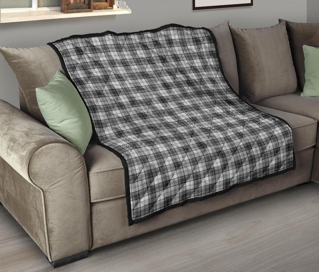 Douglas Grey Modern Tartan Quilt