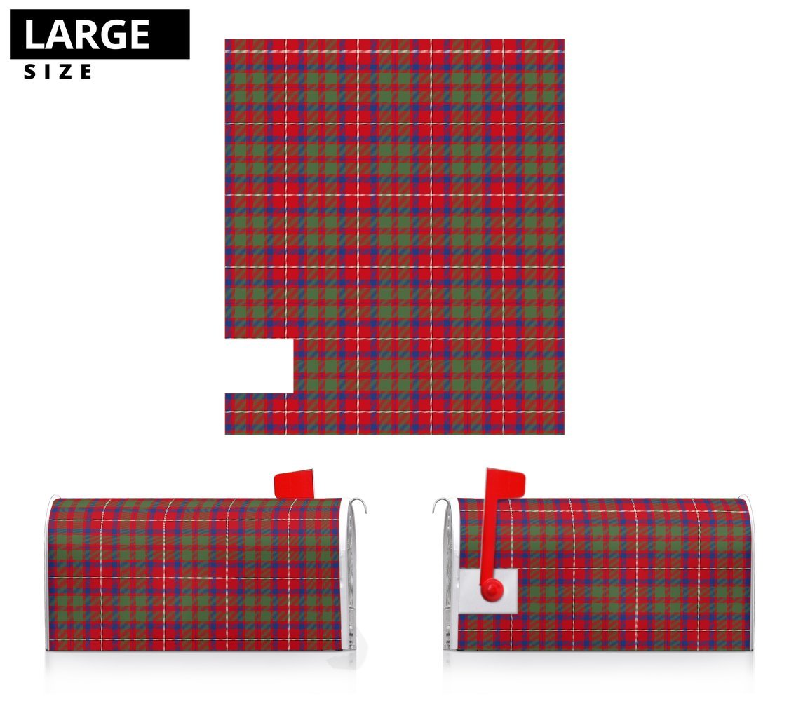 Shaw Red Modern Tartan Mailbox