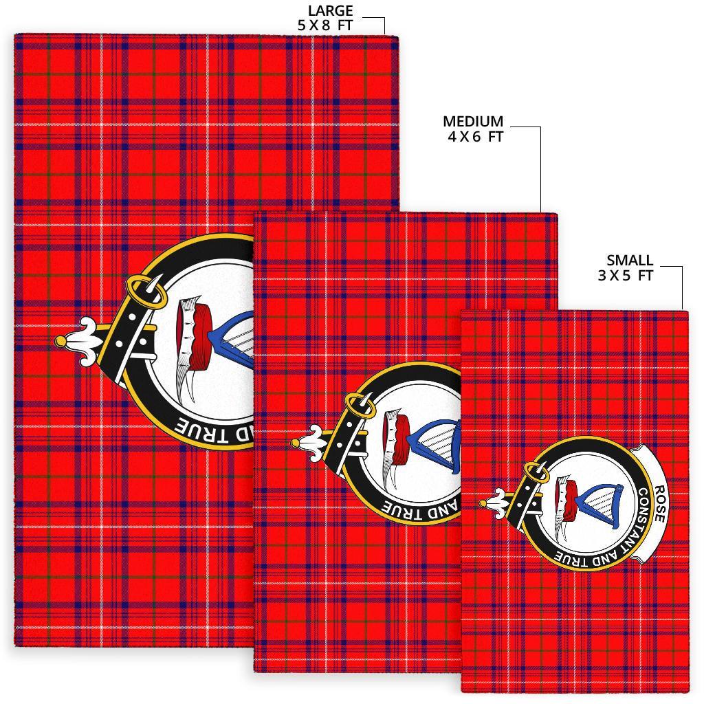 Rose Tartan Crest Area Rug