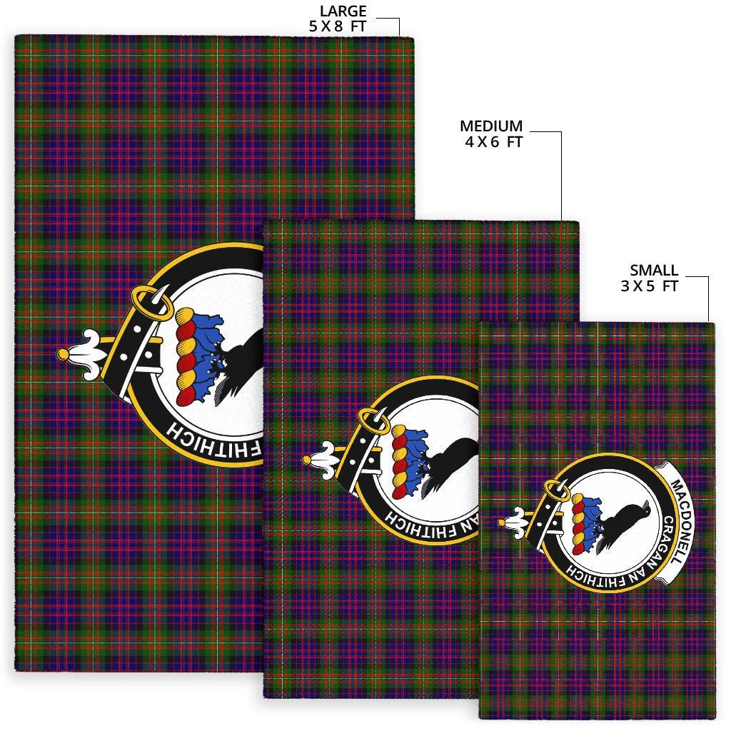 Macdonell Of Glengarry Tartan Crest Area Rug