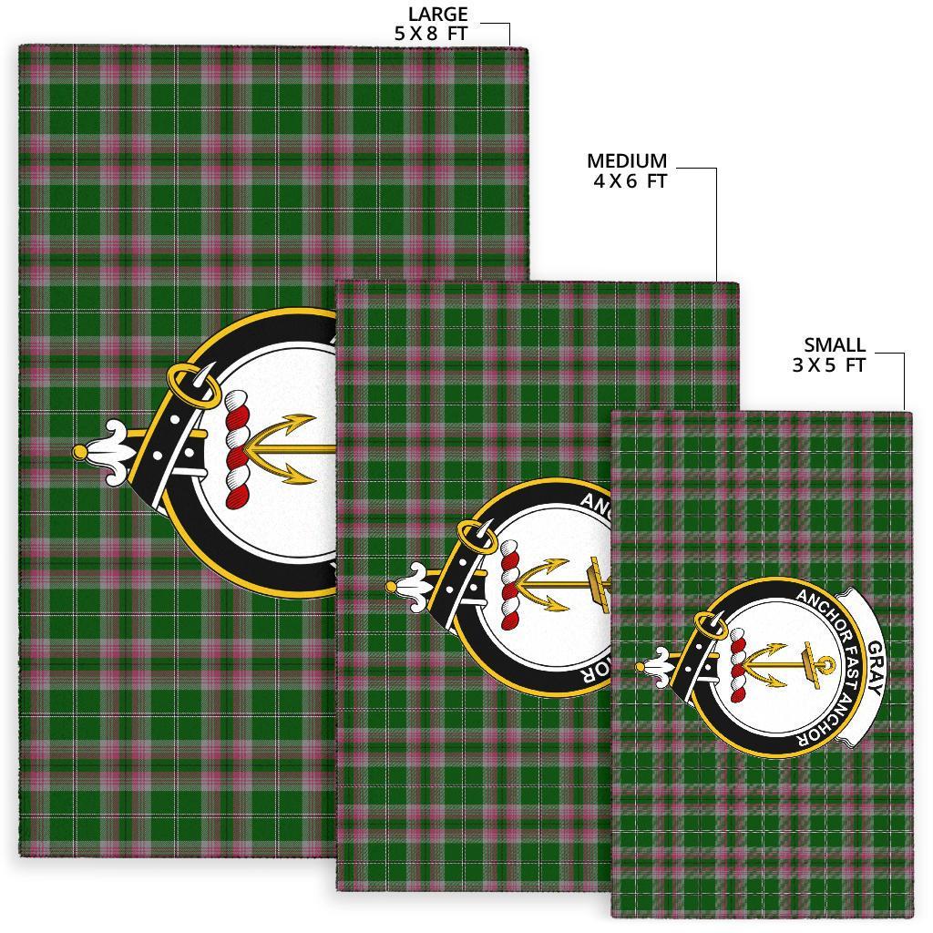 Gray Tartan Crest Area Rug