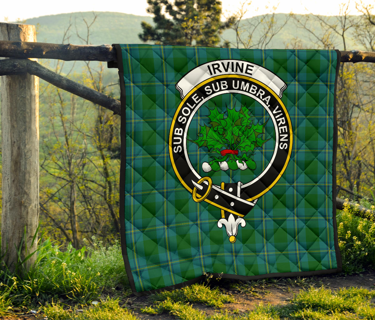 Irving of Bonshaw Tartan Crest Quilt - SP