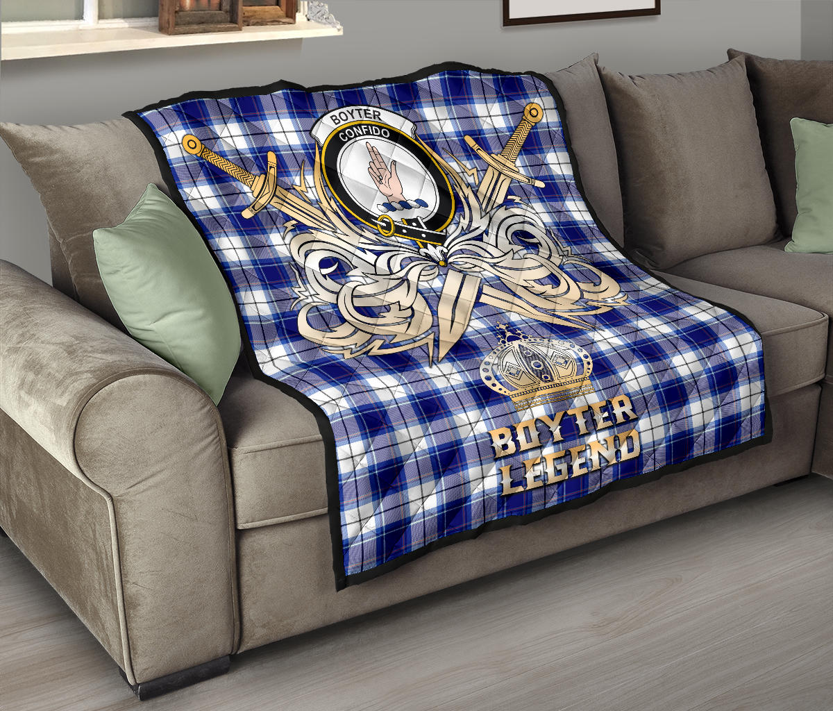 Boyter Tartan Crest Legend Gold Royal Premium Quilt SP