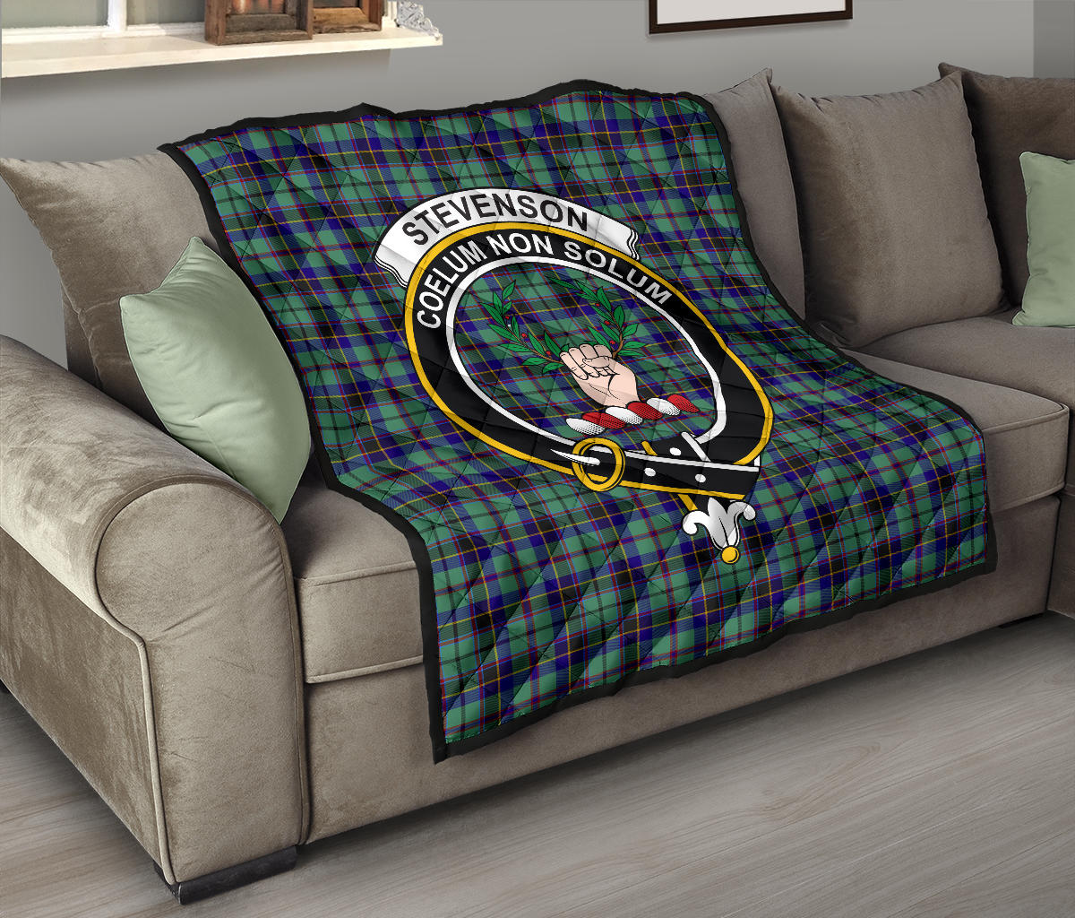 Stevenson Tartan Crest Quilt - SP