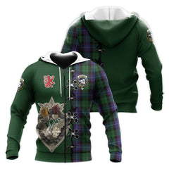 Galbraith Tartan Hoodie - Lion Rampant And Celtic Thistle Style