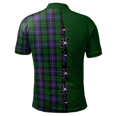 Galbraith Tartan Polo Shirt - Lion Rampant And Celtic Thistle Style