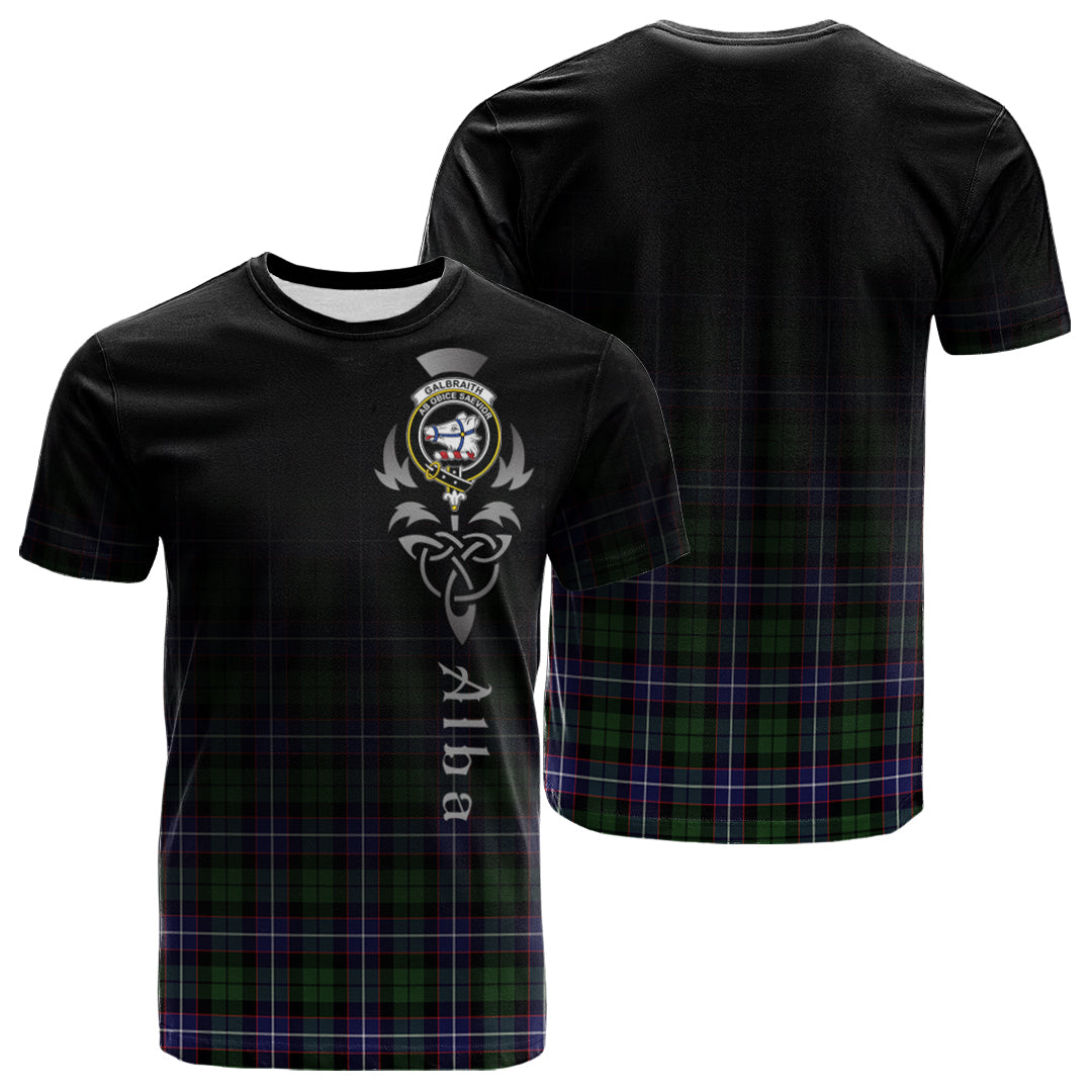 Galbraith Modern Tartan Crest T-shirt - Alba Celtic Style