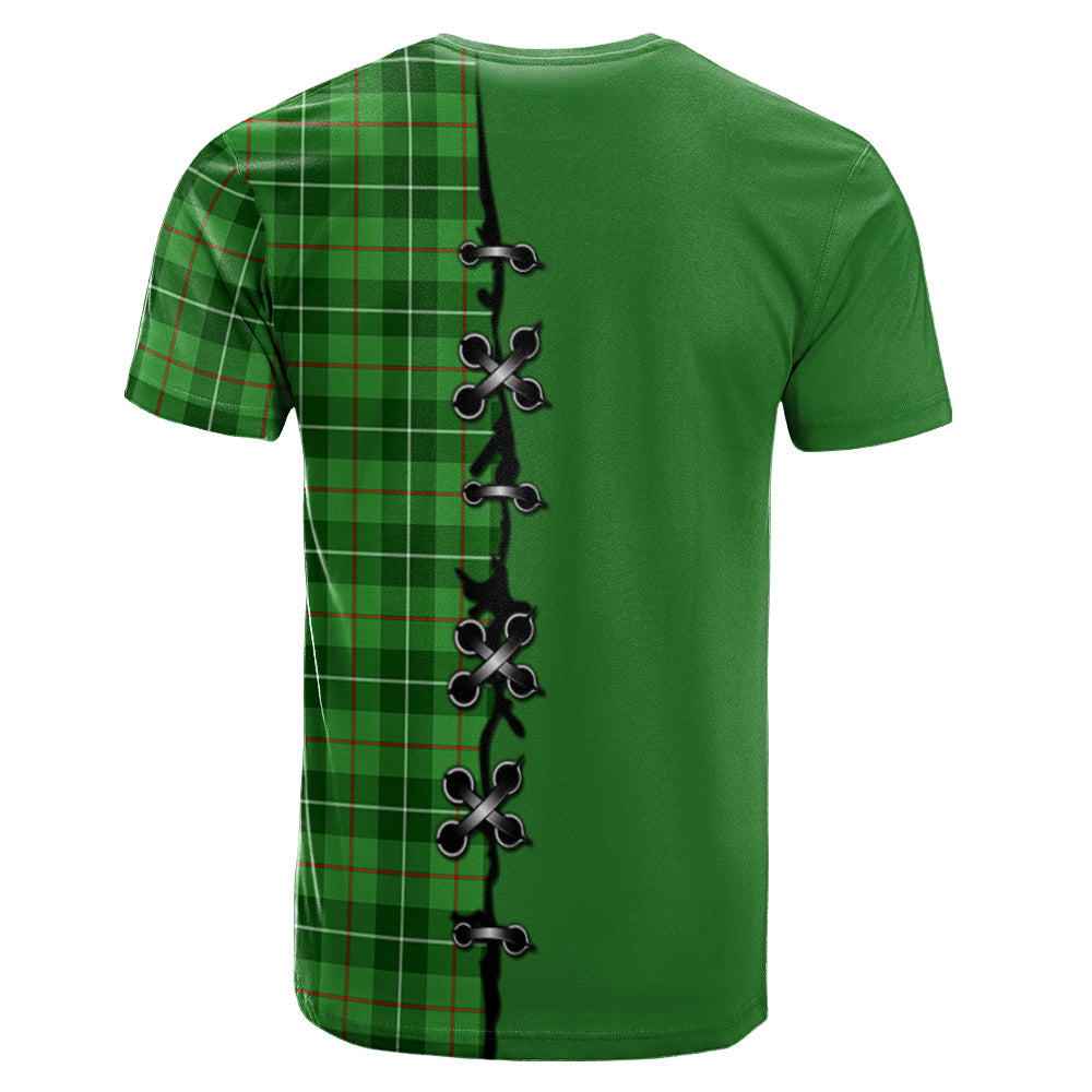 Galloway Tartan T-shirt - Lion Rampant And Celtic Thistle Style