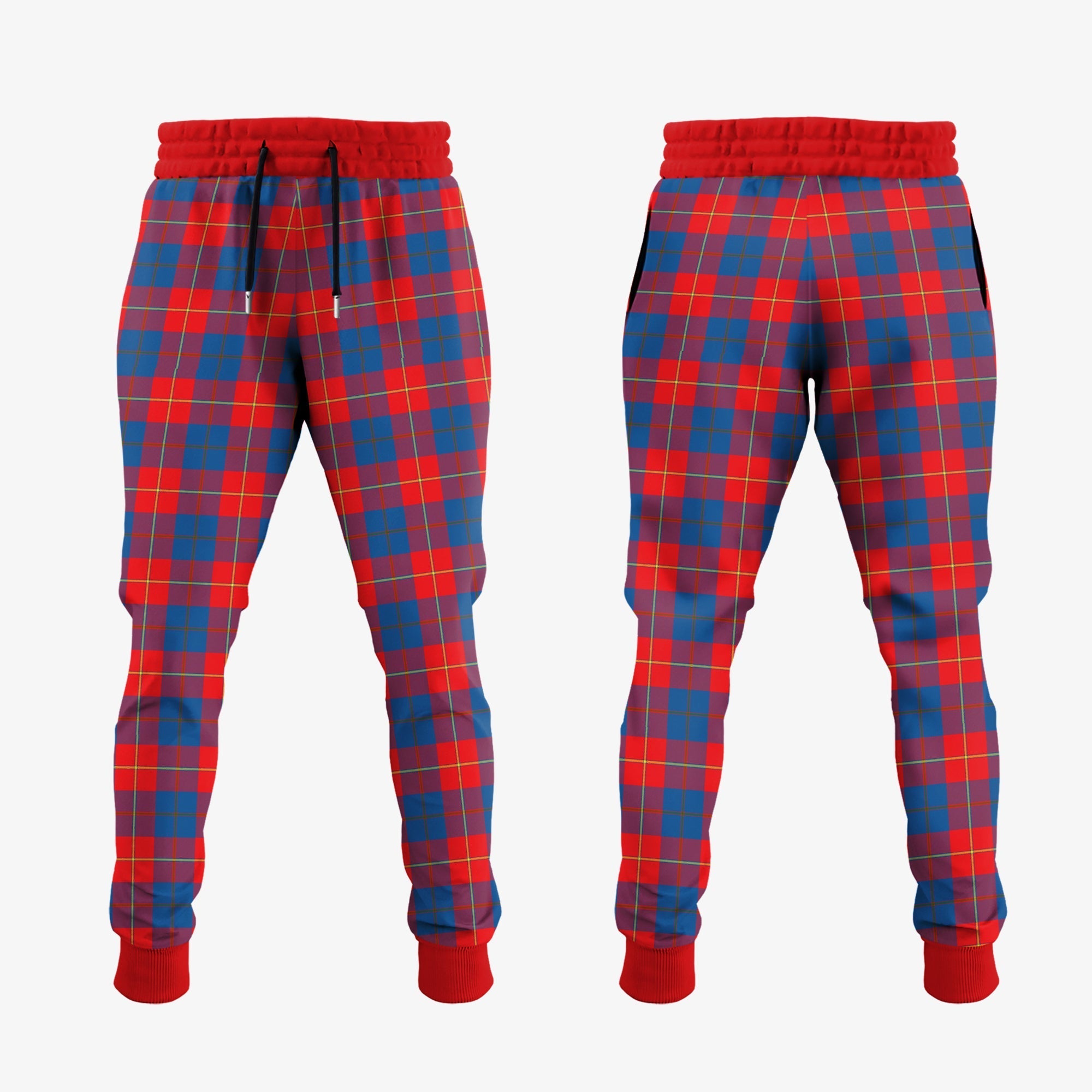 Galloway Red Tartan Crest Jogger Sweatpants