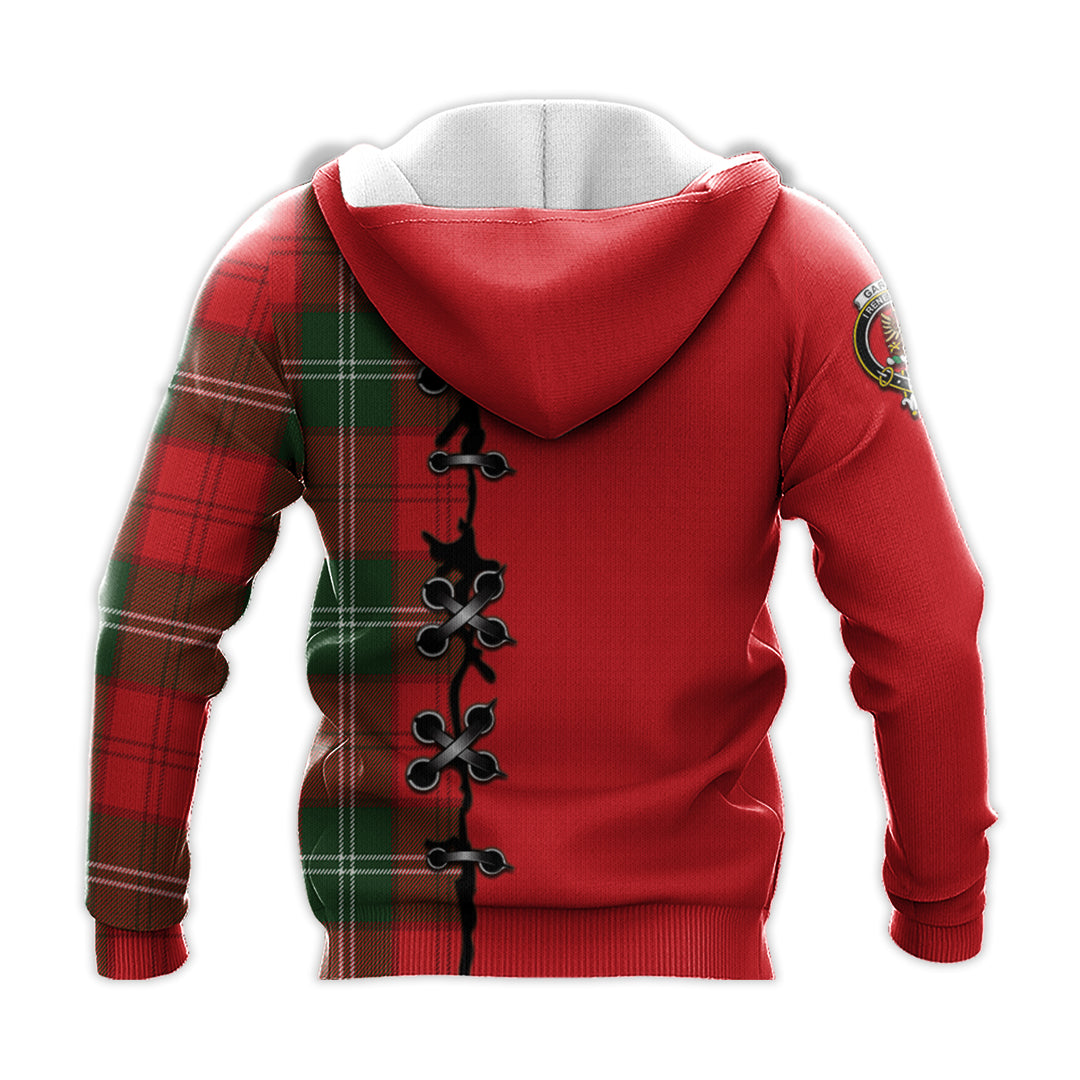 Gartshore Tartan Hoodie - Lion Rampant And Celtic Thistle Style