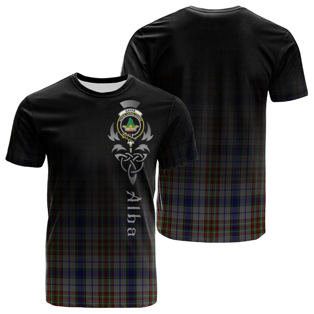 Gayre Hunting Tartan Crest T-shirt - Alba Celtic Style