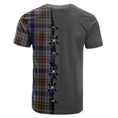 Gayre Hunting Tartan T-shirt - Lion Rampant And Celtic Thistle Style