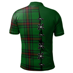 Ged Tartan Polo Shirt - Lion Rampant And Celtic Thistle Style