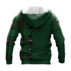 Ged Tartan Hoodie - Lion Rampant And Celtic Thistle Style