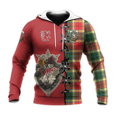 Gibsone (Gibson - Gibbs) Tartan Hoodie - Lion Rampant And Celtic Thistle Style