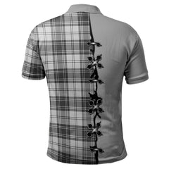 Glen Tartan Polo Shirt - Lion Rampant And Celtic Thistle Style