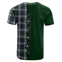 Gordon Dress Tartan T-shirt - Lion Rampant And Celtic Thistle Style