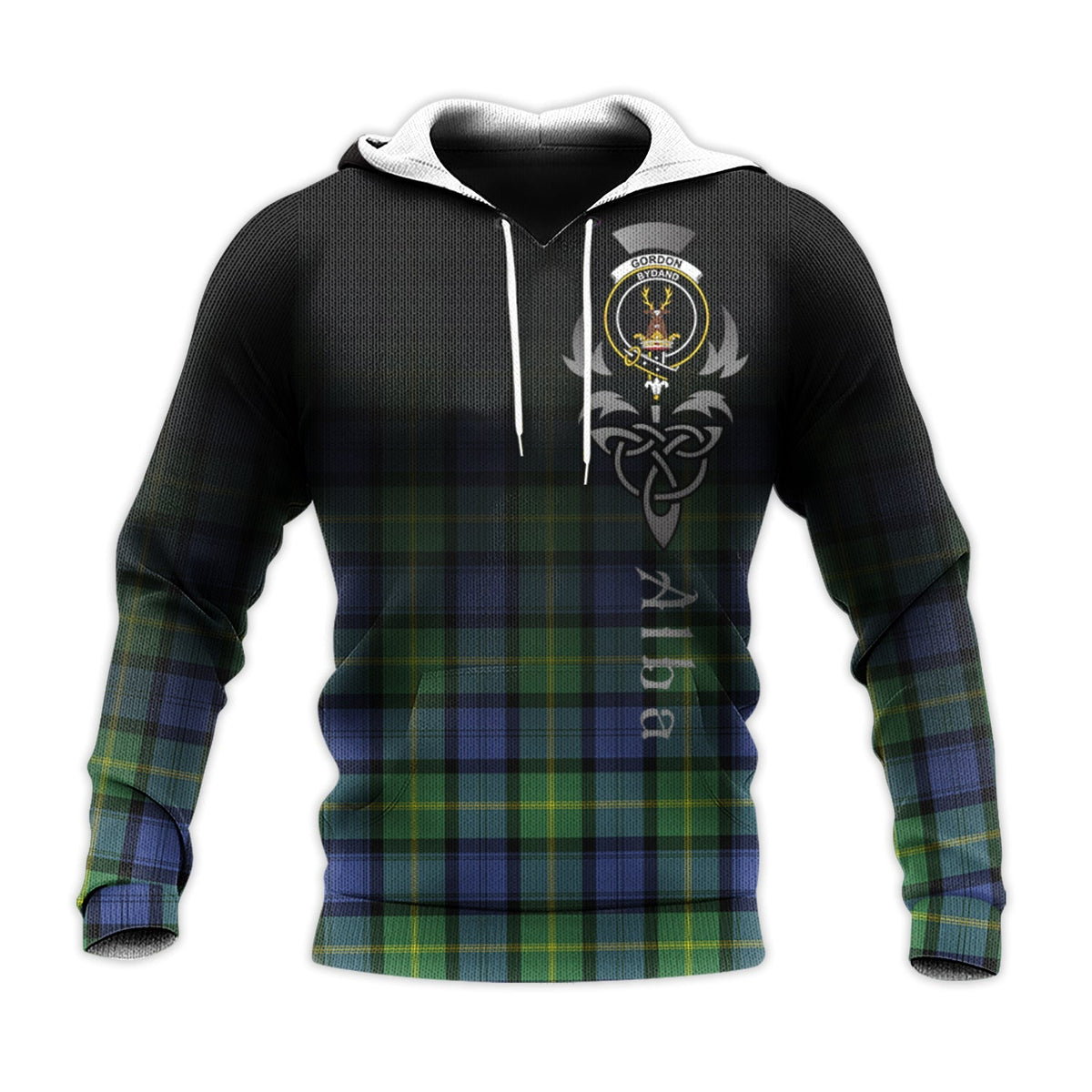 Gordon Old Ancient Tartan Hoodie - Alba Celtic Style