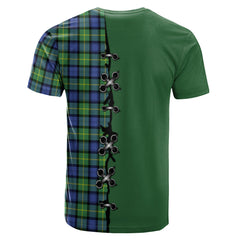 Gordon Old Ancient Tartan T-shirt - Lion Rampant And Celtic Thistle Style