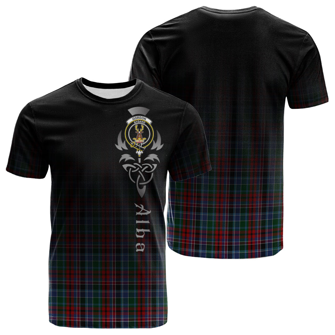 Gordon Red Tartan Crest T-shirt - Alba Celtic Style