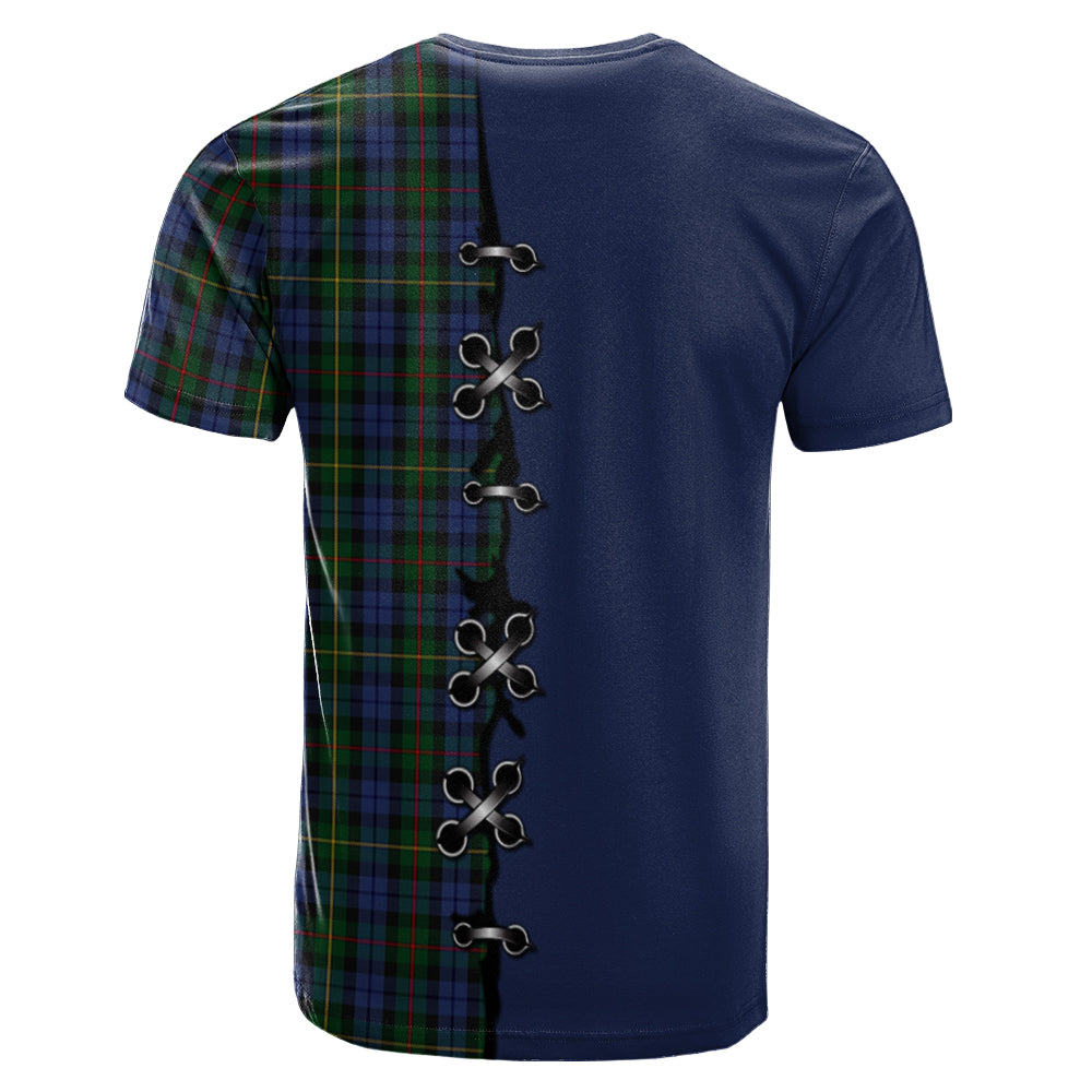 Gow Hunting Tartan T-shirt - Lion Rampant And Celtic Thistle Style