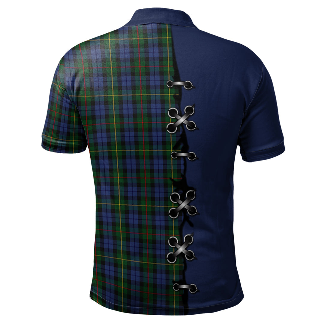 Gow Hunting Tartan Polo Shirt - Lion Rampant And Celtic Thistle Style