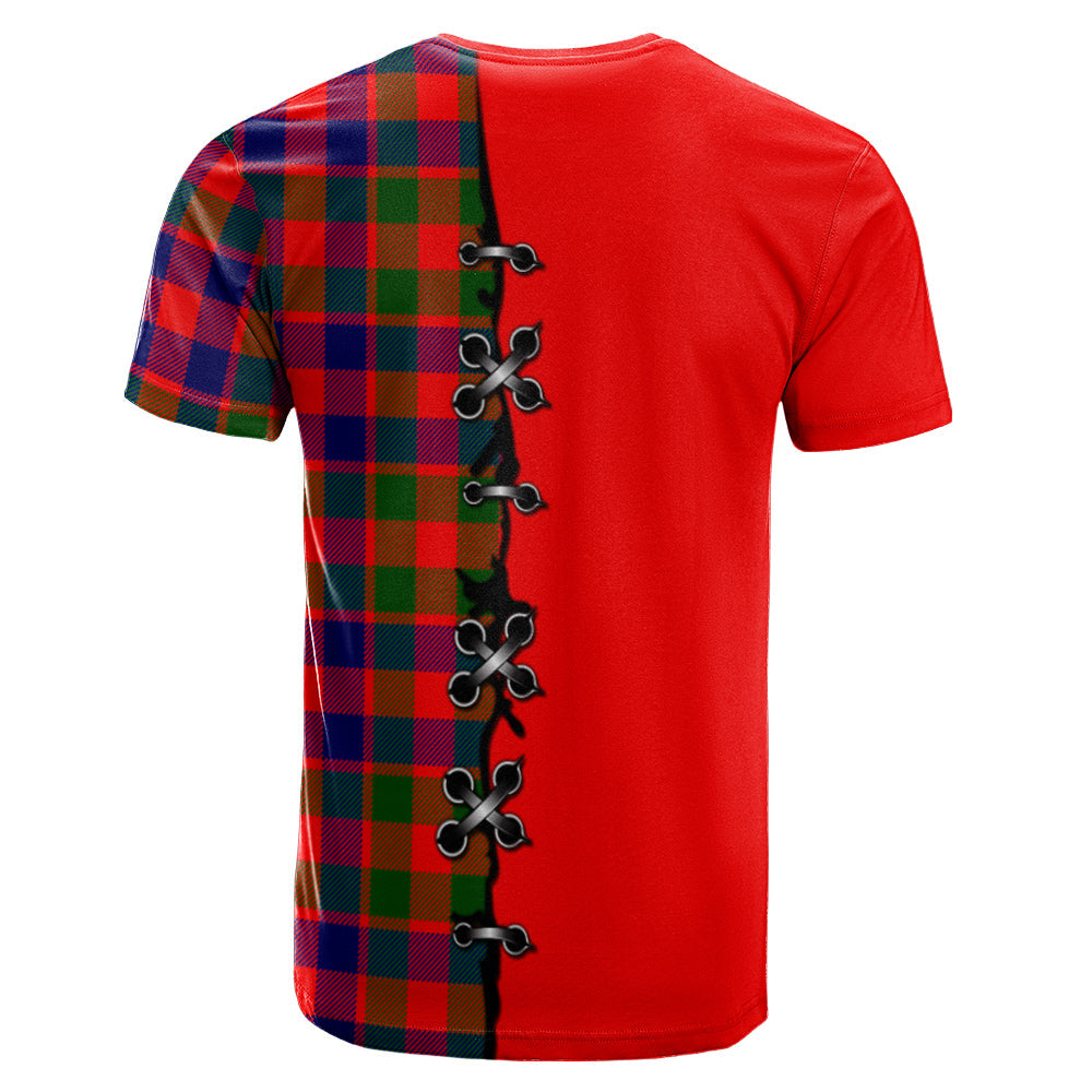 Gow of Skeoch Tartan T-shirt - Lion Rampant And Celtic Thistle Style