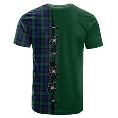 Graham of Menteith Tartan T-shirt - Lion Rampant And Celtic Thistle Style