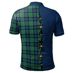 Graham of Menteith Ancient Tartan Polo Shirt - Lion Rampant And Celtic Thistle Style