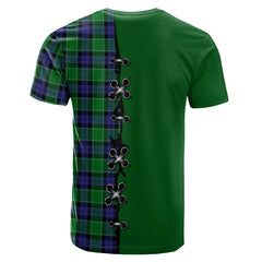 Graham of Menteith Modern Tartan T-shirt - Lion Rampant And Celtic Thistle Style