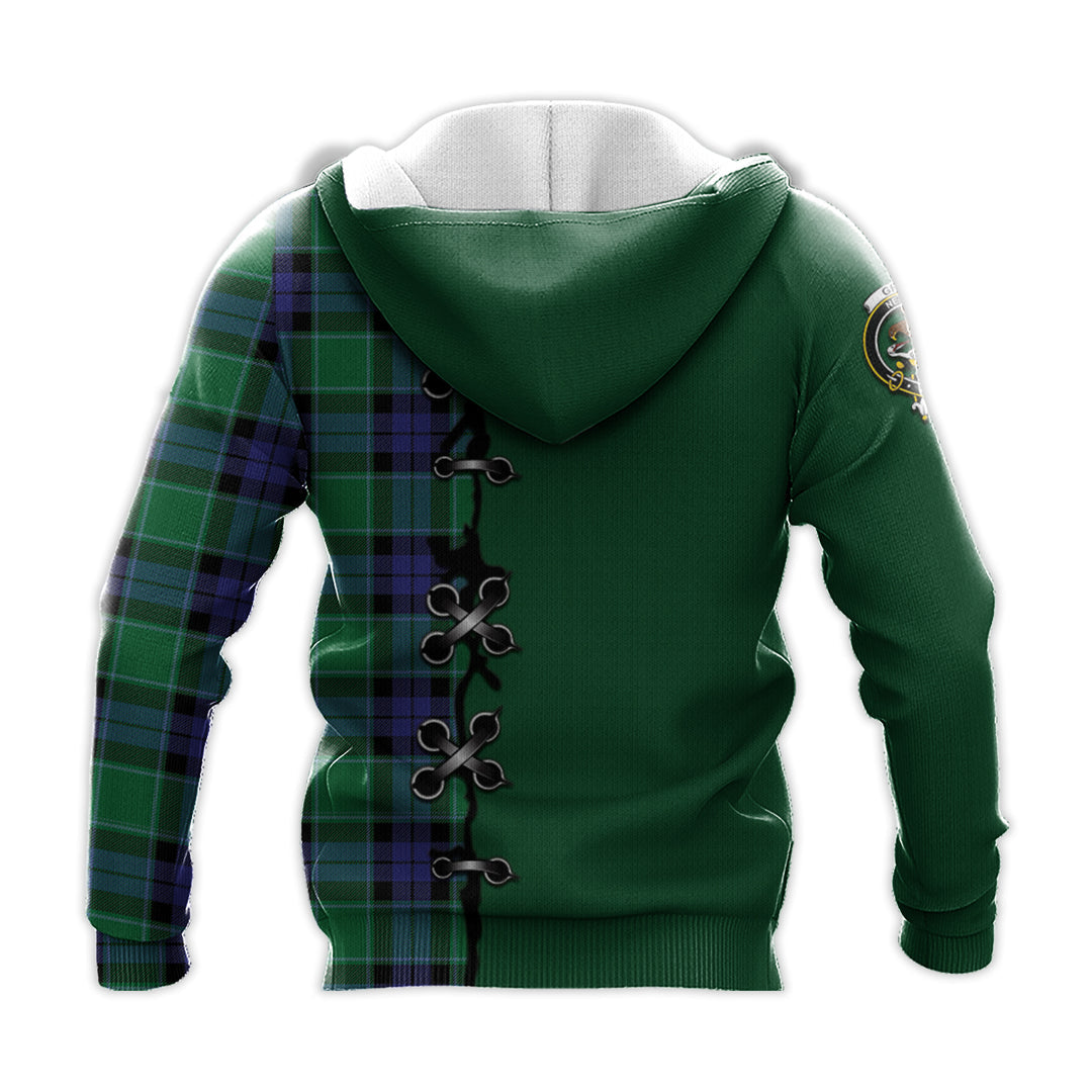 Graham of Menteith Modern Tartan Hoodie - Lion Rampant And Celtic Thistle Style