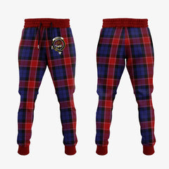 Graham Of Menteith Red Tartan Crest Jogger Sweatpants