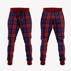 Graham Of Menteith Red Tartan Crest Jogger Sweatpants