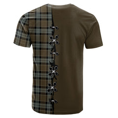 Graham of Menteith Weathered Tartan T-shirt - Lion Rampant And Celtic Thistle Style