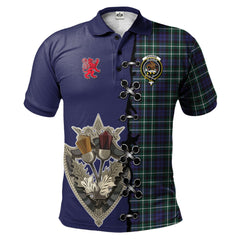 Graham of Montrose Modern Tartan Polo Shirt - Lion Rampant And Celtic Thistle Style