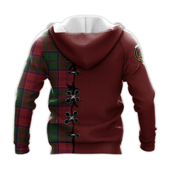 Grant Tartan Hoodie - Lion Rampant And Celtic Thistle Style