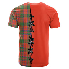 Grant Ancient Tartan T-shirt - Lion Rampant And Celtic Thistle Style