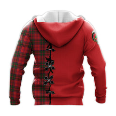 Grant Modern Tartan Hoodie - Lion Rampant And Celtic Thistle Style