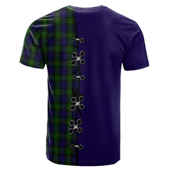 Gunn Tartan T-shirt - Lion Rampant And Celtic Thistle Style