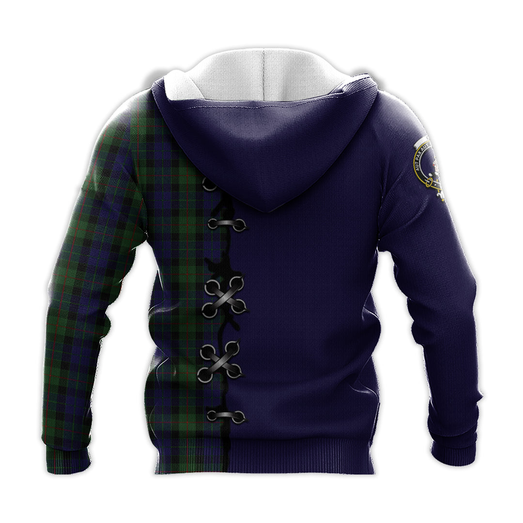 Gunn Tartan Hoodie - Lion Rampant And Celtic Thistle Style