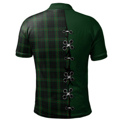 Gunn Logan Tartan Polo Shirt - Lion Rampant And Celtic Thistle Style