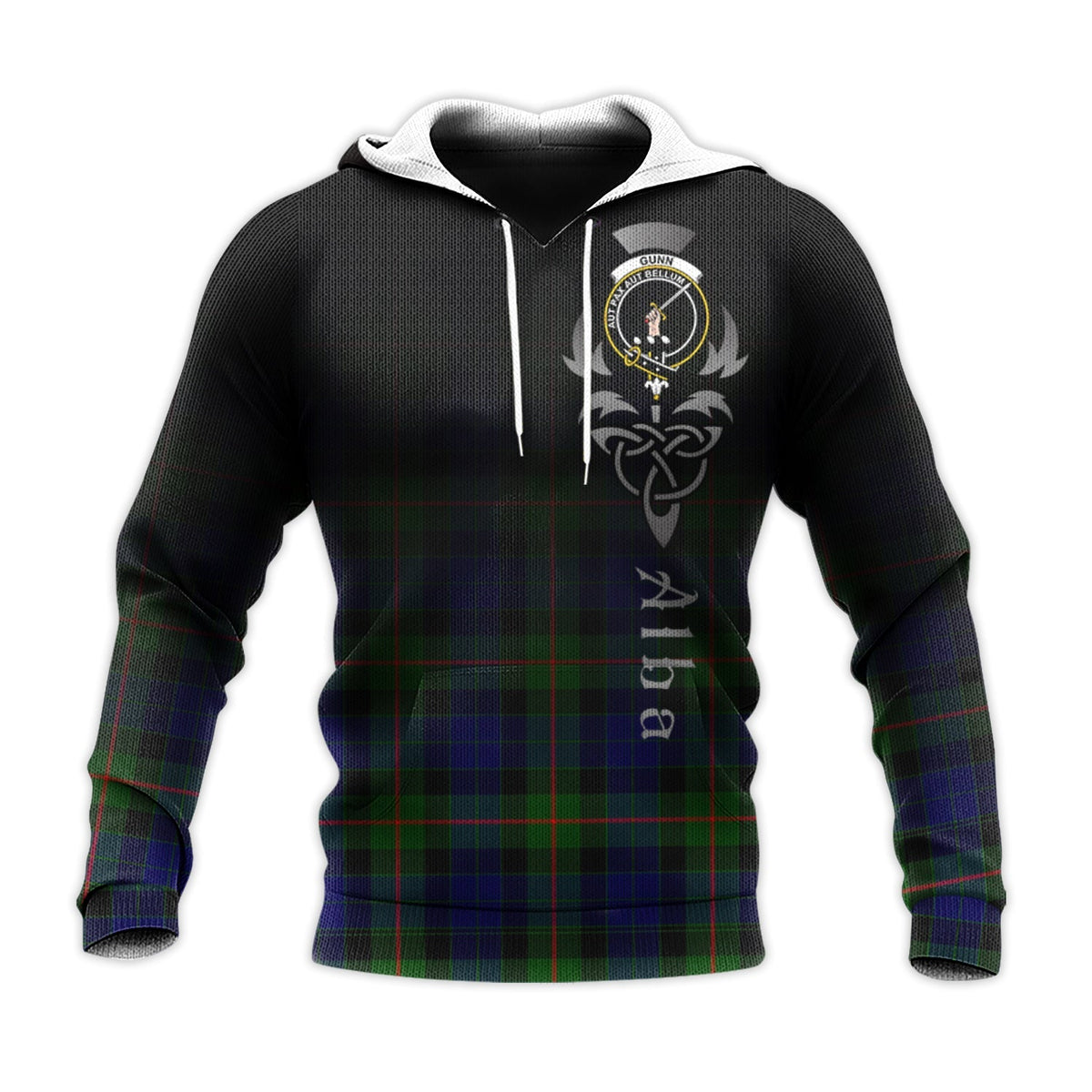 Gunn Modern Tartan Hoodie - Alba Celtic Style